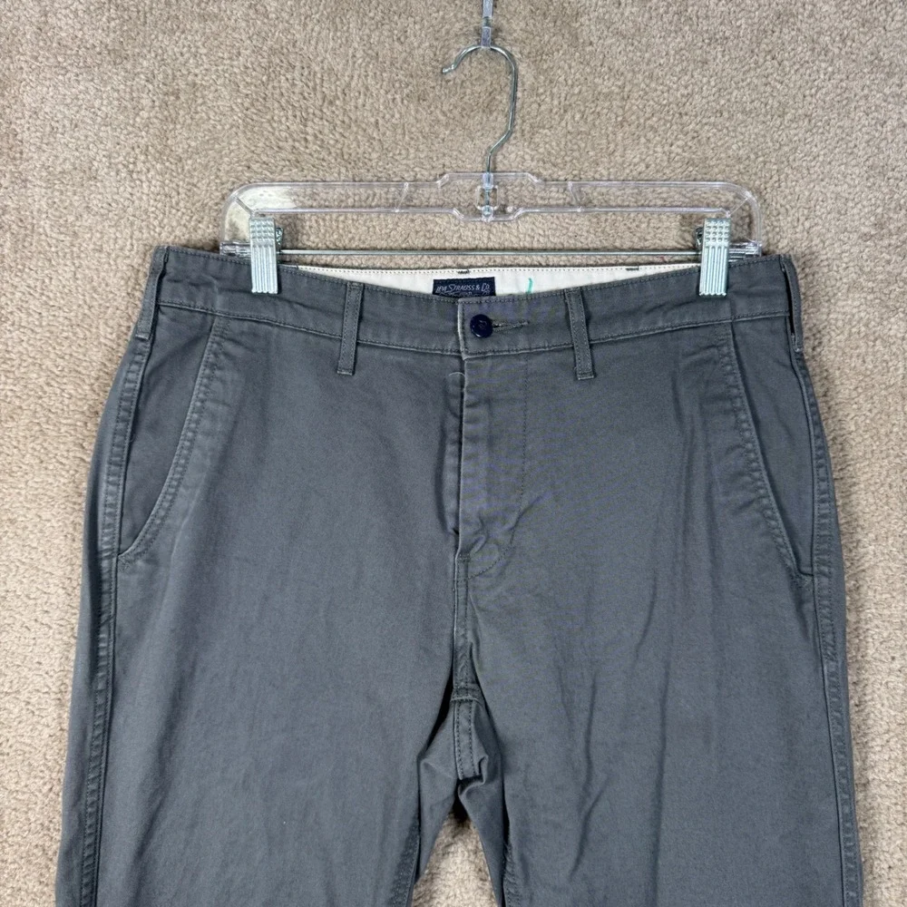 Levi's XX Chino Standard Taper Pants Mens 31x32 Gray Stretch Casual Dress Chinos